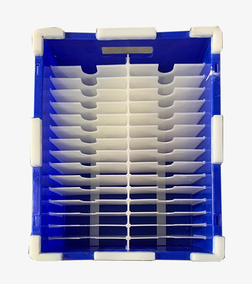 Crates with HDPE Partition with Foam cushioning